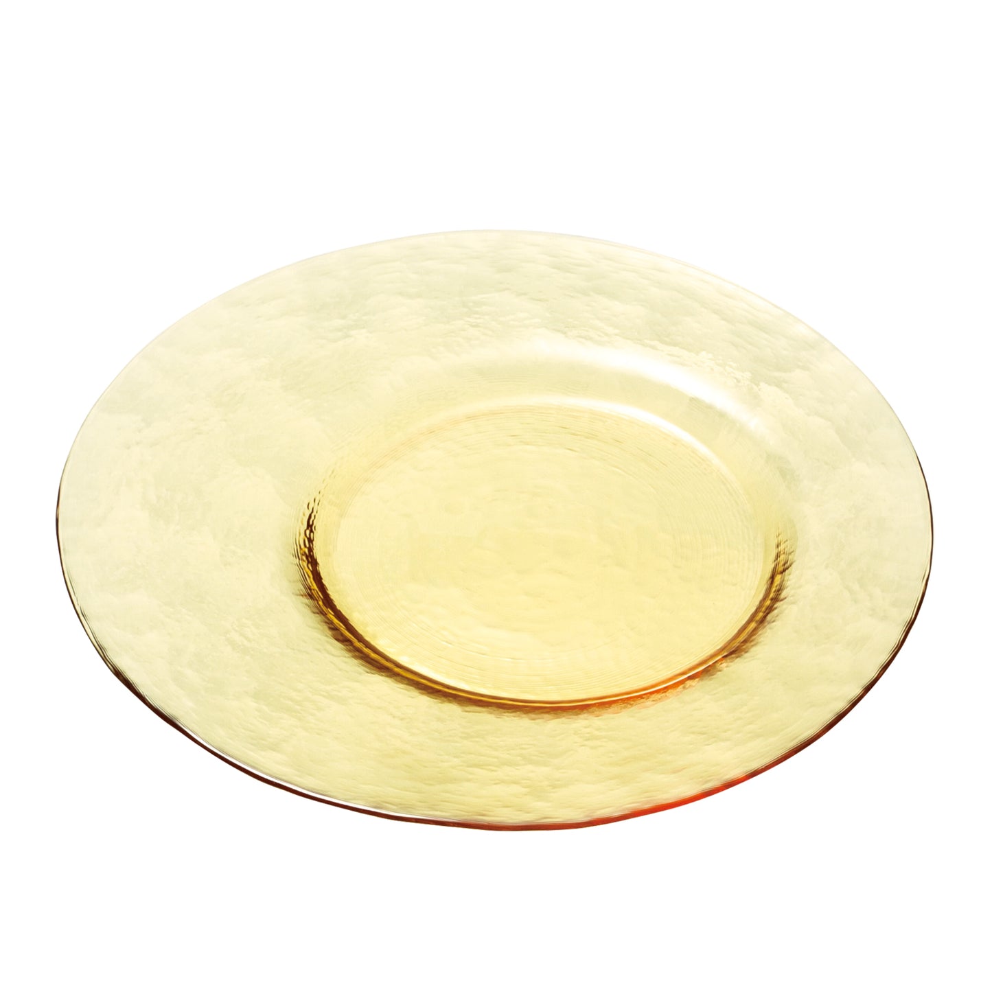 Toyo-Sasaki Handcraft Glass Plate — Yellow