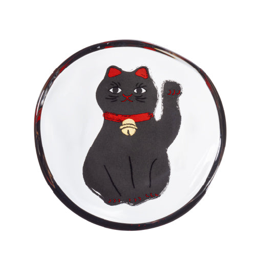 Medetamono Lucky Cat Mini Glass Plates