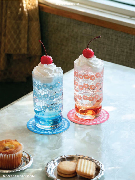 【Limited Edition】Aderia Retro Pair Glass Gift Set – Baby's Breath (Pink & Blue)