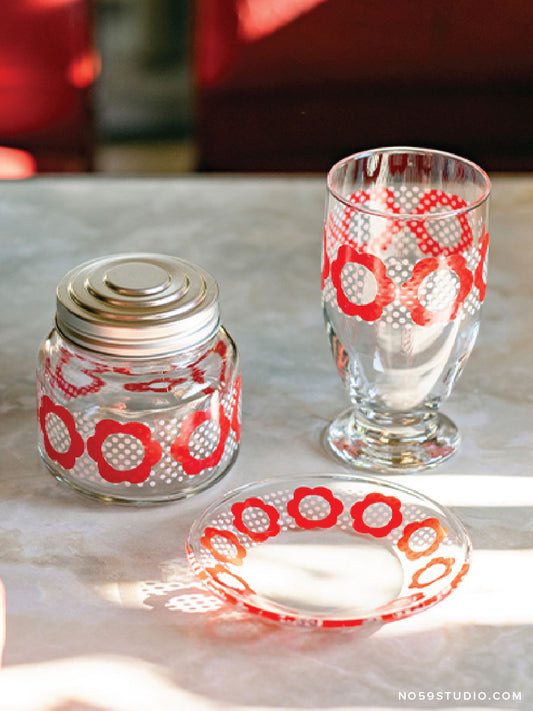 【Limited Edition】Aderia Retro Ruby Garden Plate