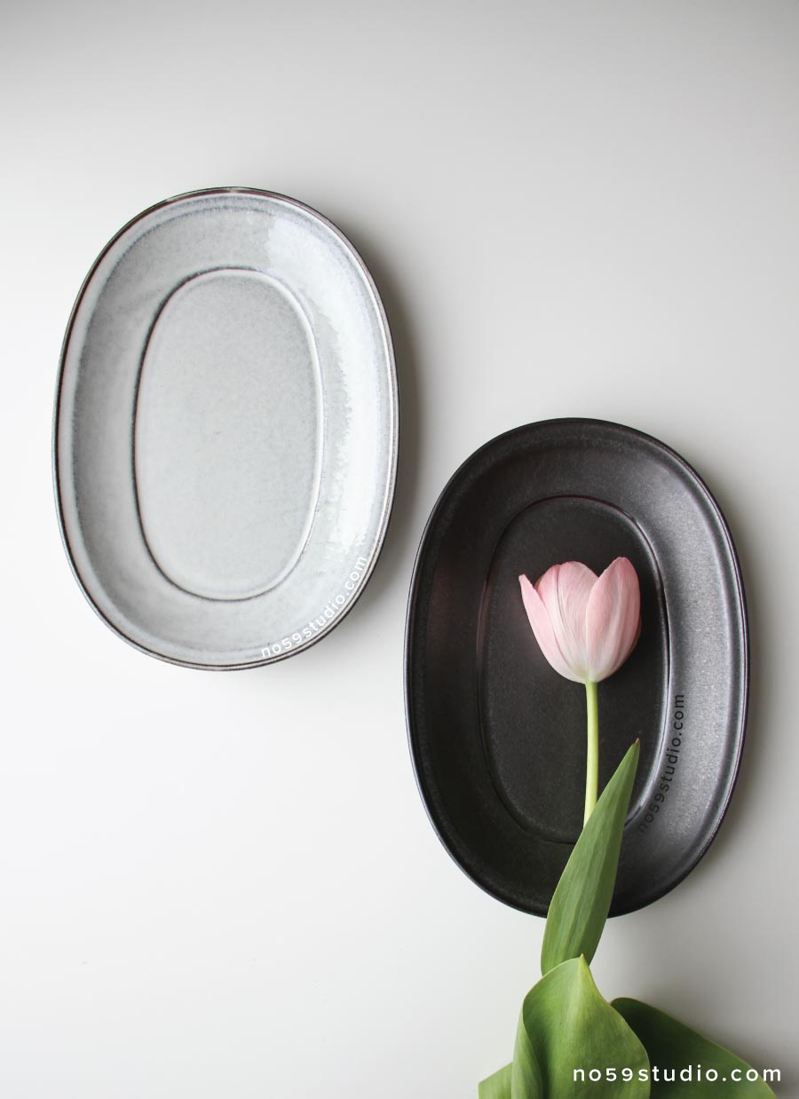 Handcraft Earthenware Deep Oval Plate