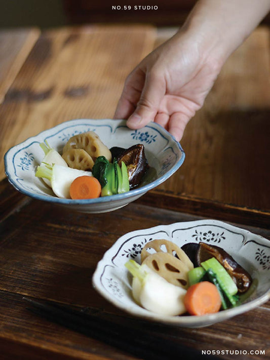 Cachet Flower-Patterned Bowl