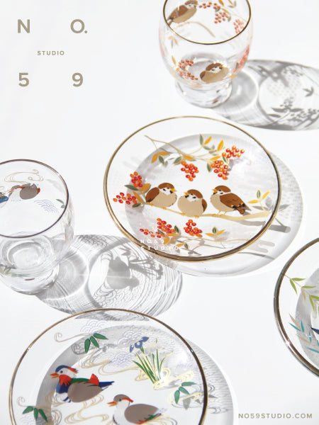 Kissho-Kacho Small Glass Plate