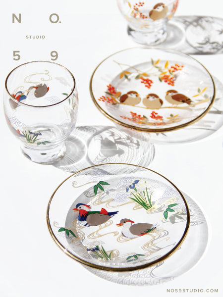 Kissho-Kacho Small Glass Plate
