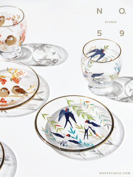 Kissho-Kacho Small Glass Plate