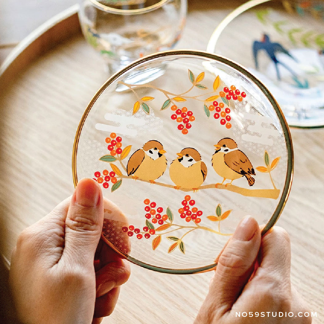 Kissho-Kacho Small Glass Plate