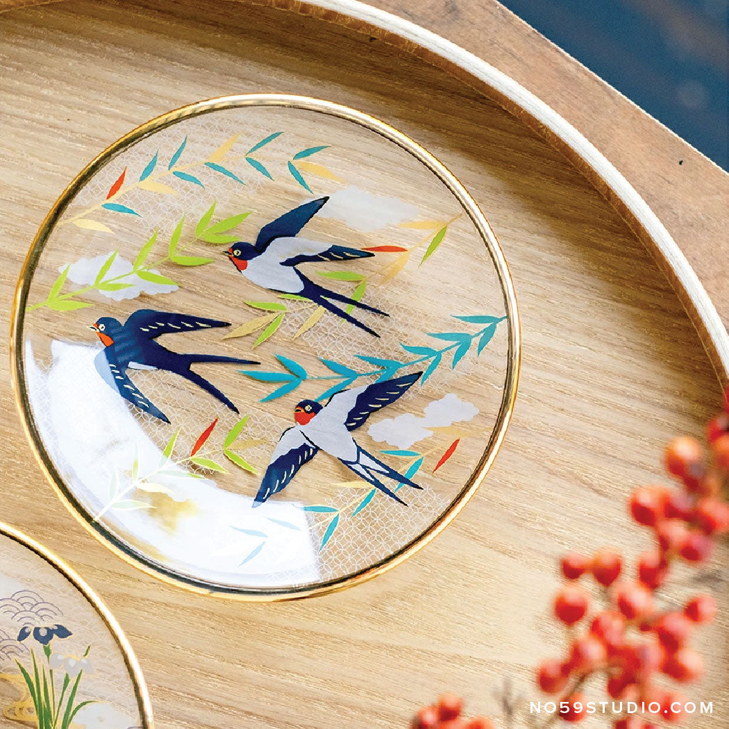Kissho-Kacho Small Glass Plate