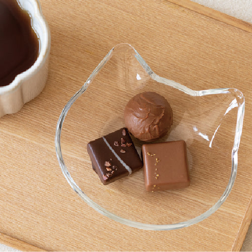Coconeco Mamezara Small Glass Plate - Clear
