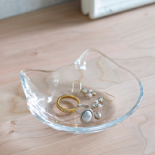 Coconeco Mamezara Small Glass Plate - Clear
