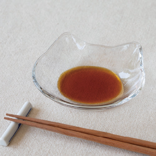 Coconeco Mamezara Small Glass Plate - Clear