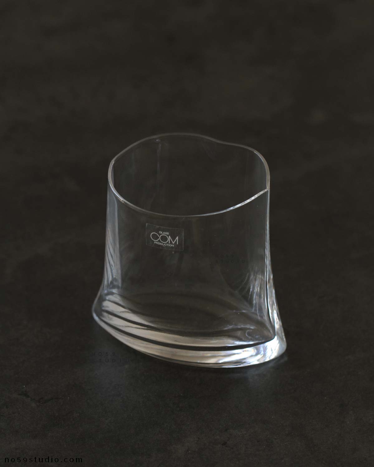 Crinkle Futuro Old-Fashioned Tumbler Whiskey Glass