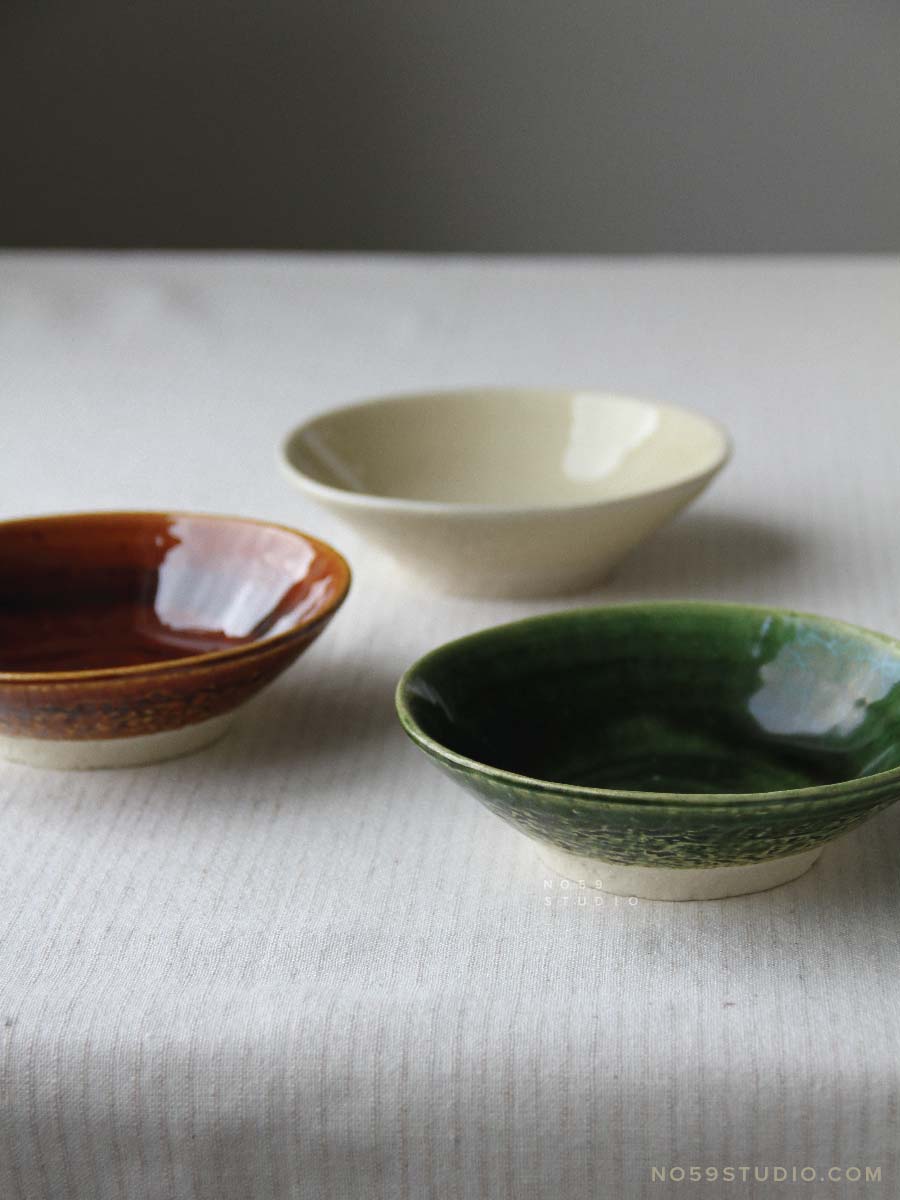 Handcrafted Japanese Seto-Wa Bowl Set of 3