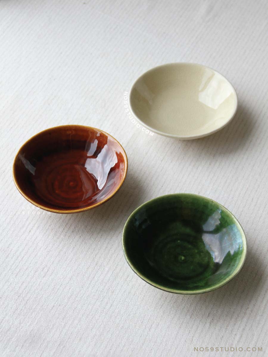 Handcrafted Japanese Seto-Wa Bowl Set of 3