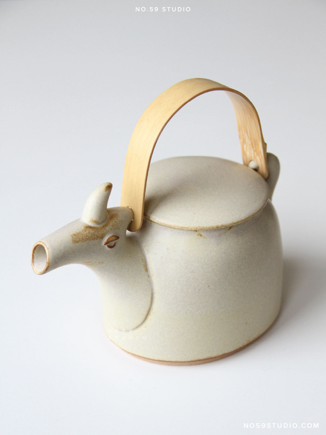 Ceramic Japan Yagi Teapot with Bamboo Handle | NO.59 STUDIO