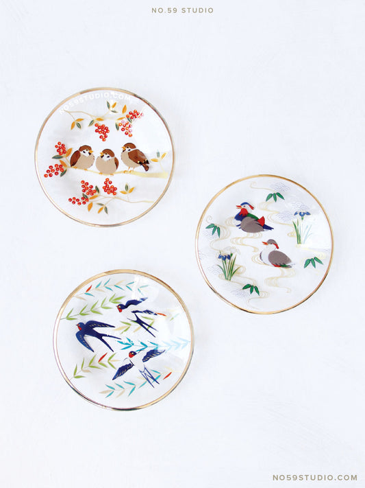 Kissho-Kacho Small Glass Plate