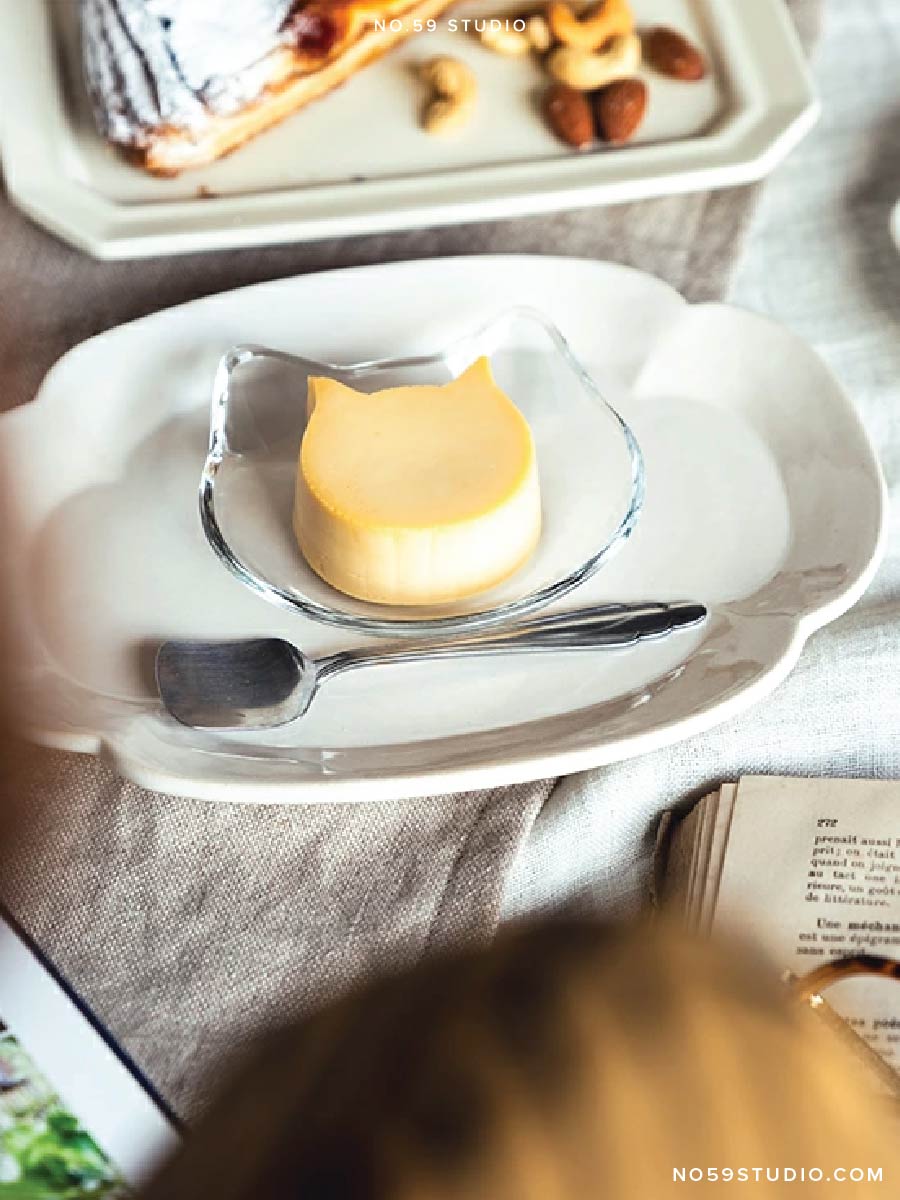 Coconeco Mamezara Small Glass Plate - Clear