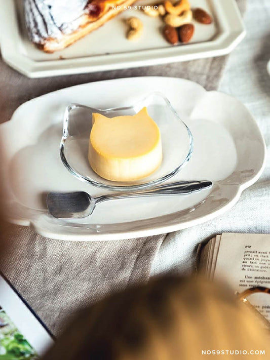 Coconeco Mamezara Small Glass Plate - Clear