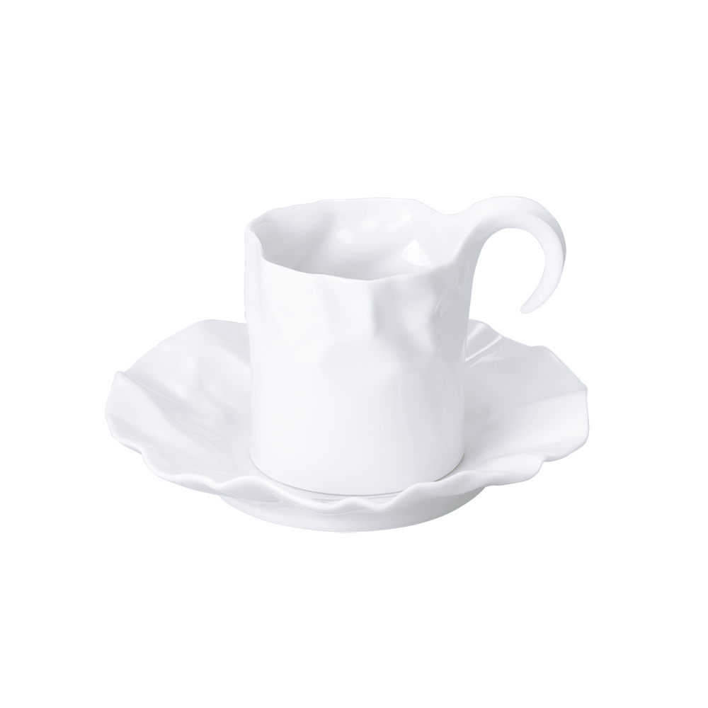 New Crinkle Cup and Saucer