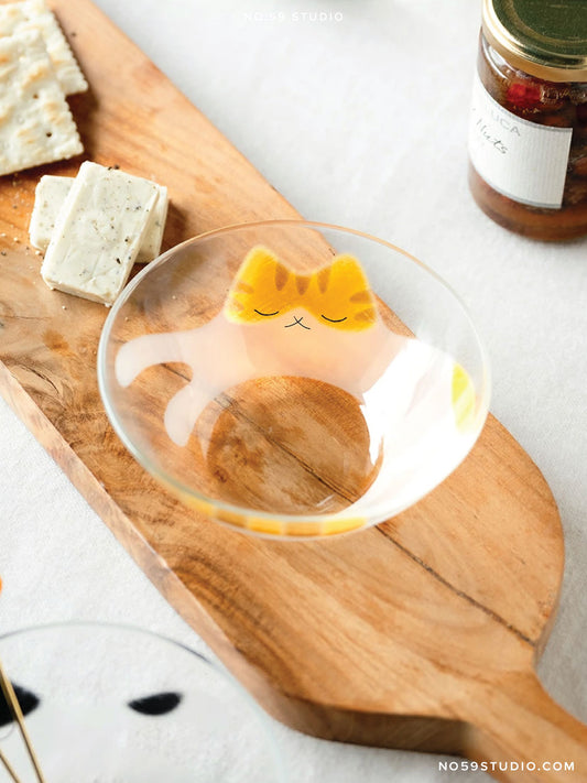 My Family Cat Glass Bowl — 3 Designs