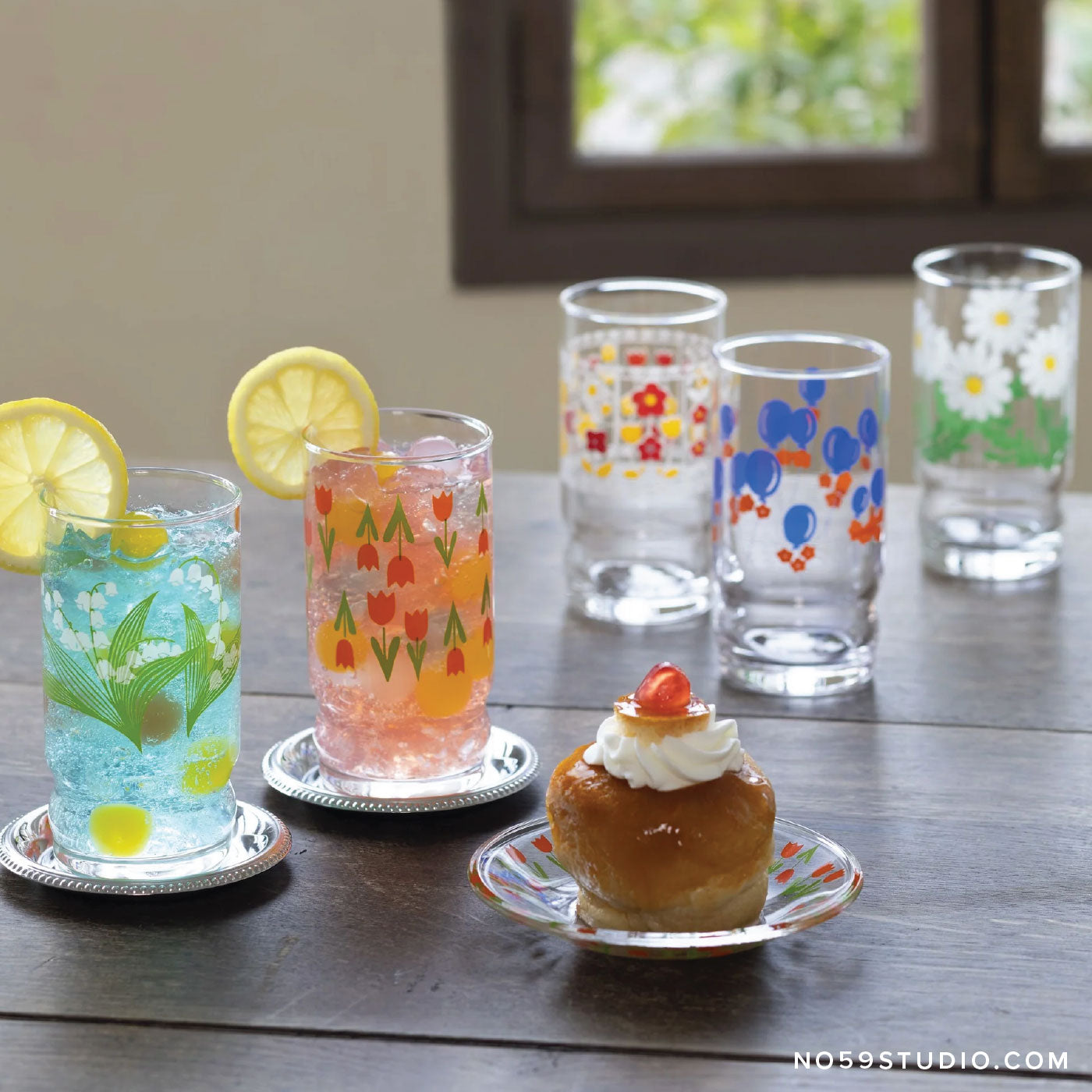 Aderia Retro Arrange Tumblers — 6 Styles Available