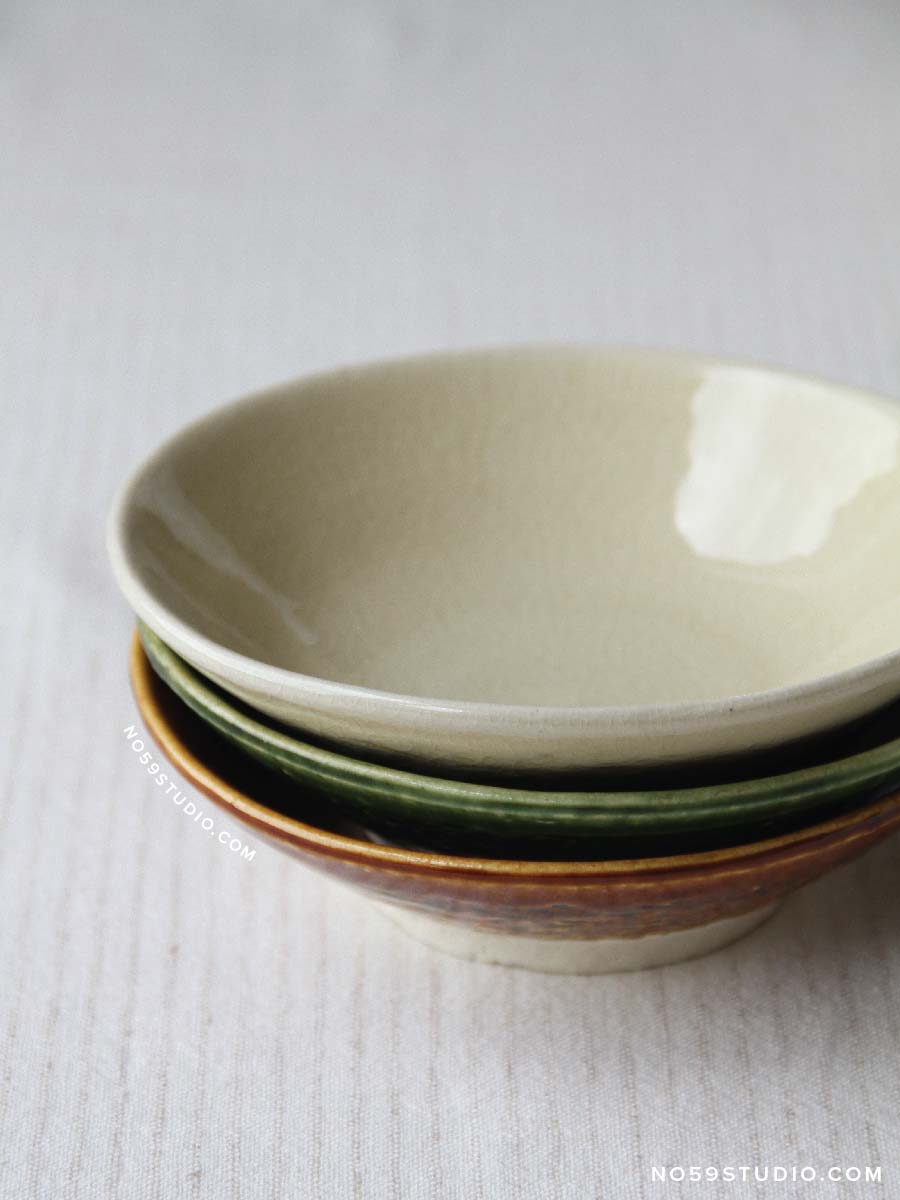 Handcrafted Japanese Seto-Wa Bowl Set of 3