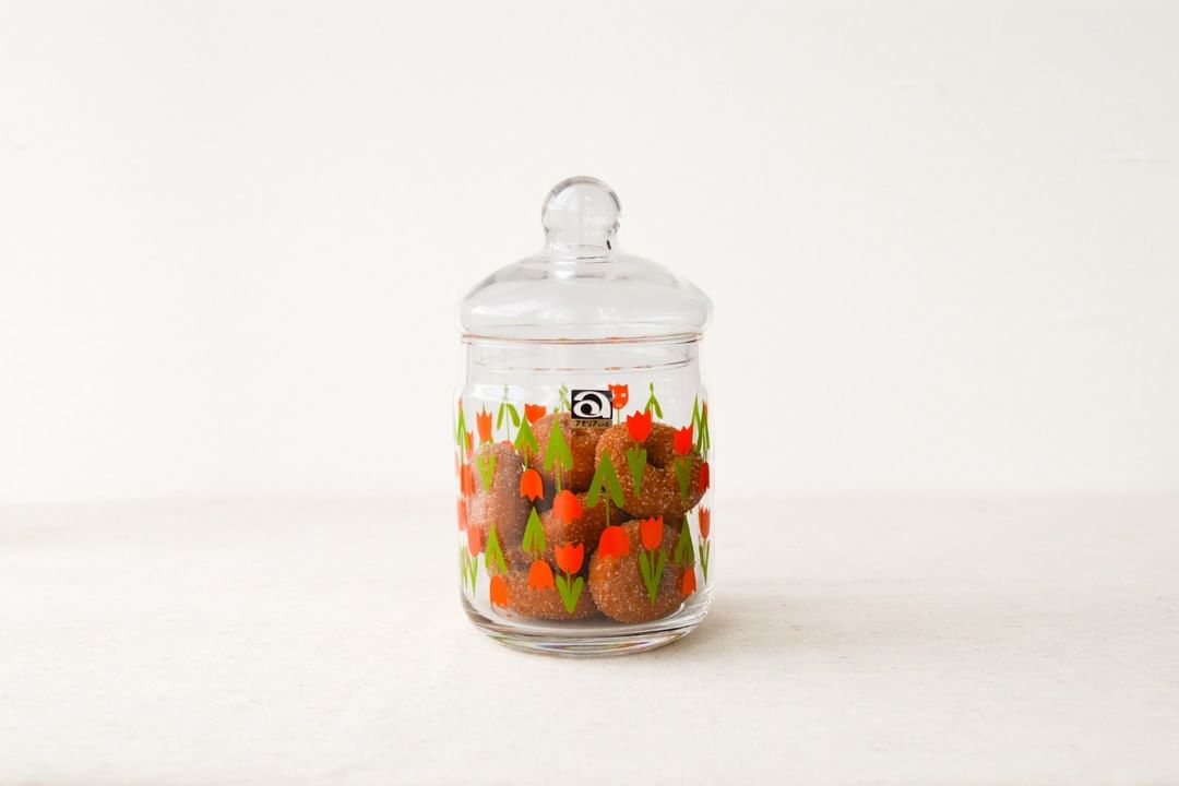 Aderia Retro Glass Canister – Tulip