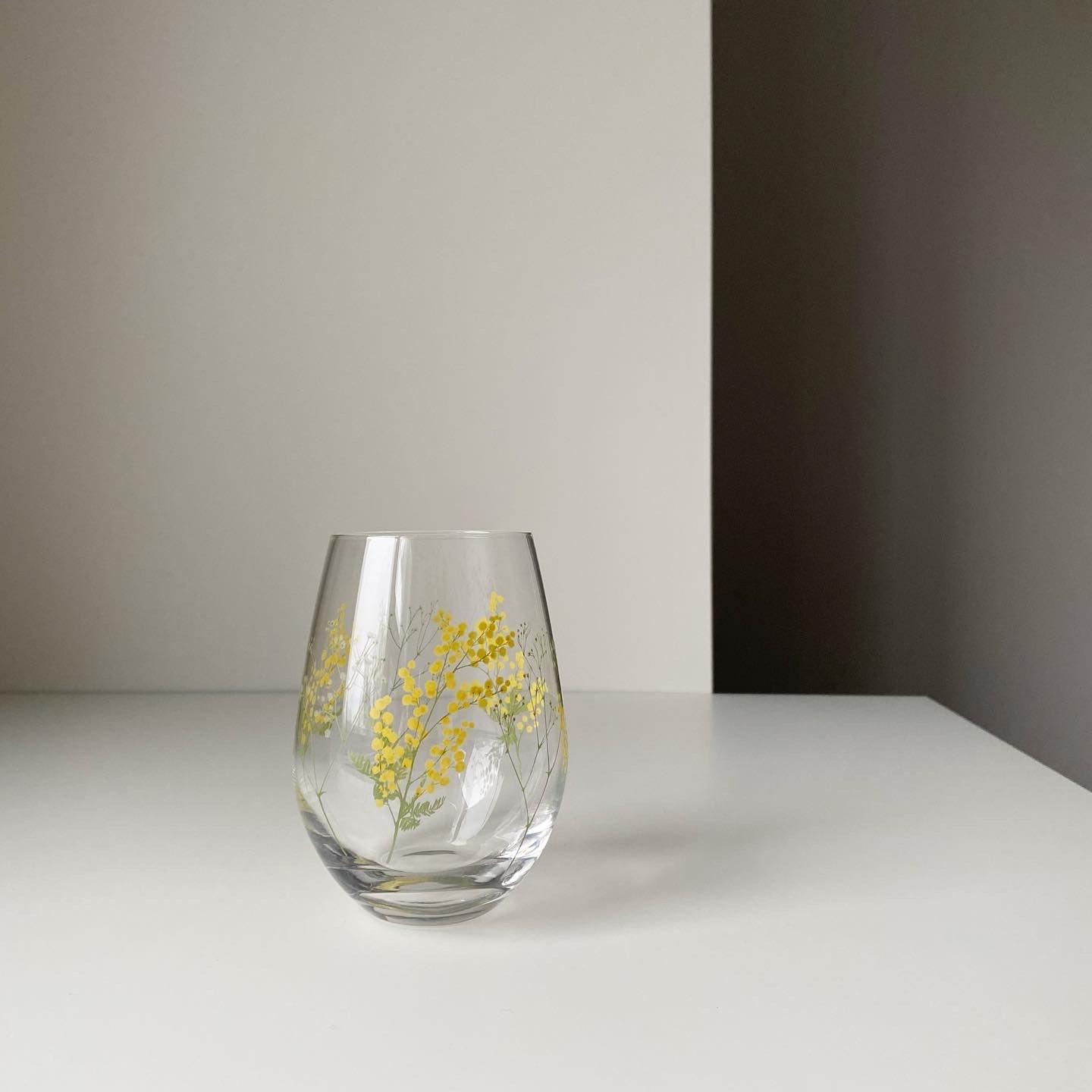 Language of Flower Glassware Gift Set for Two - Yellow