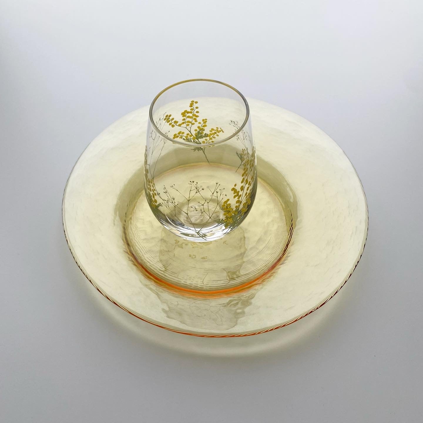 Language of Flower Glassware Gift Set for Two - Yellow
