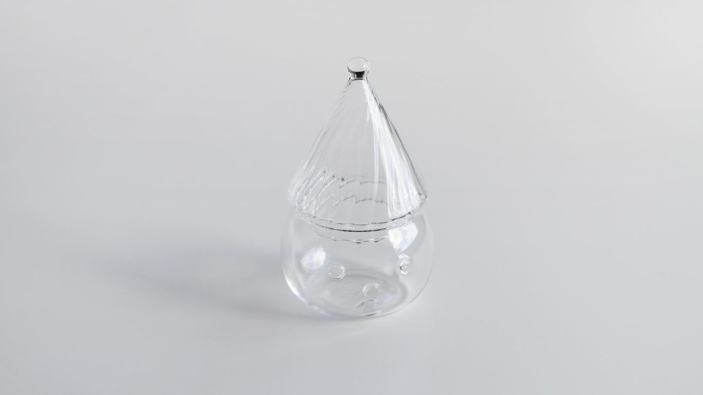 Handmade Glass Christmas Elf Mini Container