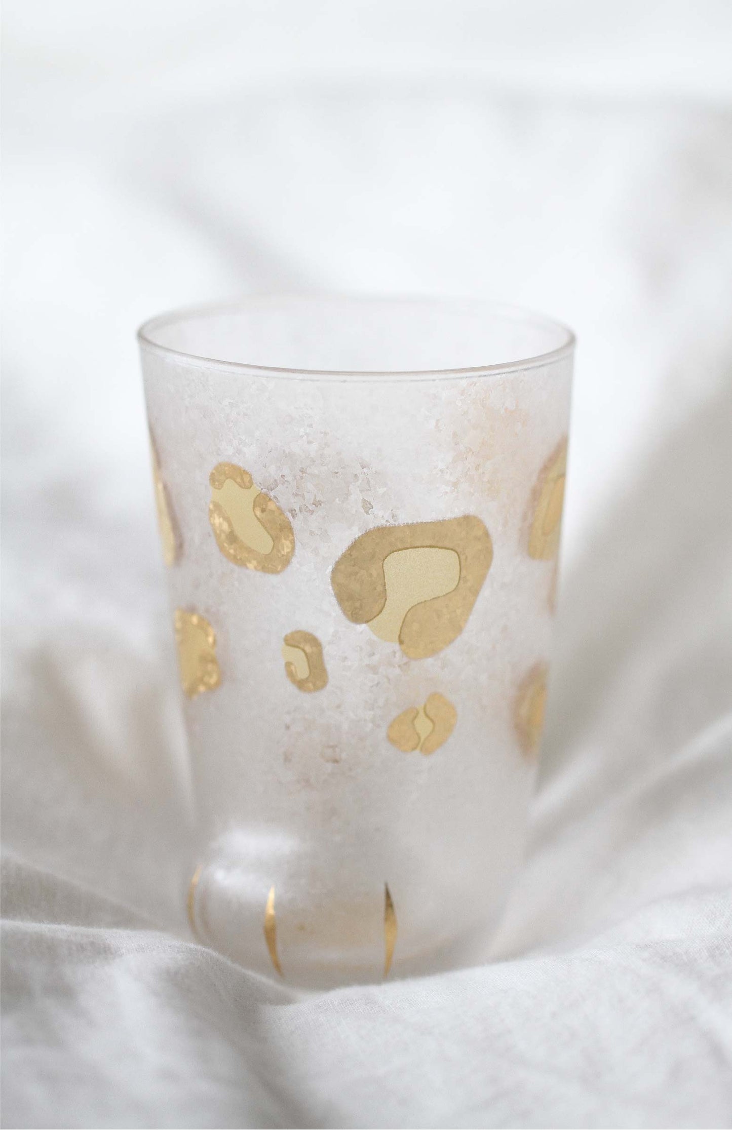 Cat Paw Premium Gold Glass Cup with Gift Box