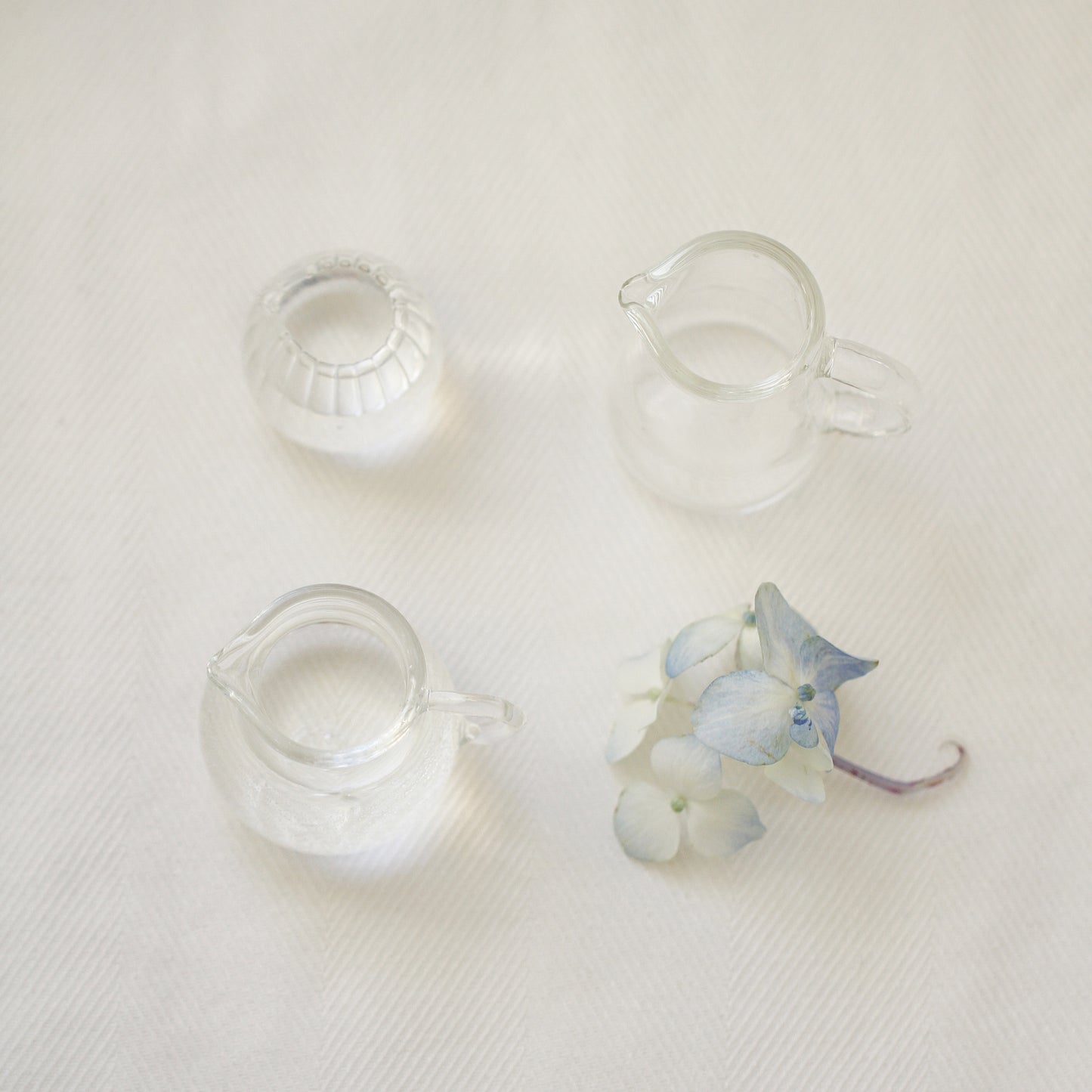 Handmade Mini Glass Milk Pitcher/Vase Set