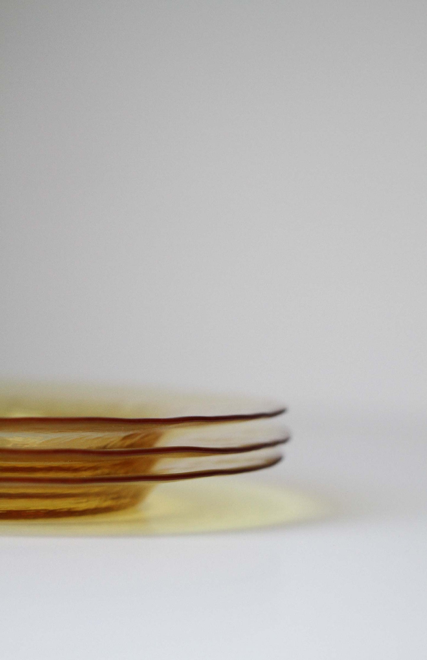 Toyo-Sasaki Handcraft Glass Plate — Yellow
