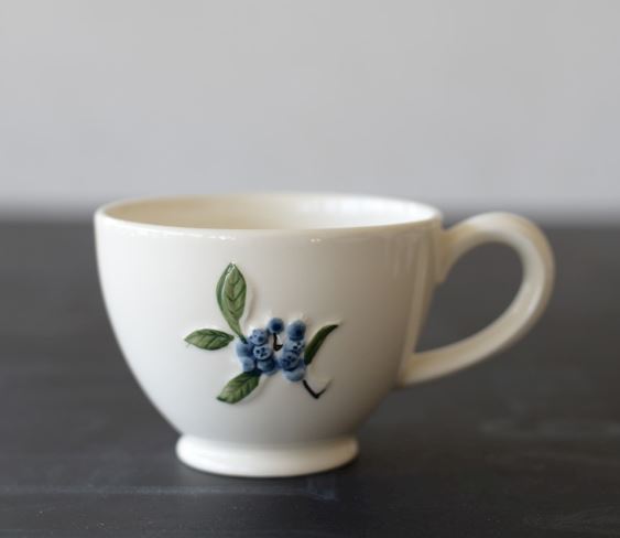 Blueberry Mirtille Tea Cup and Saucer Set