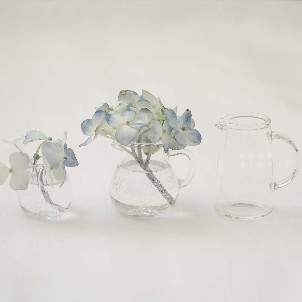 Handmade Mini Glass Milk Pitcher/Vase Set
