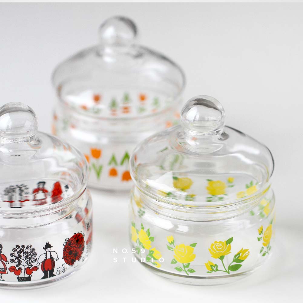 Aderia Retro Glass Canister – Rose