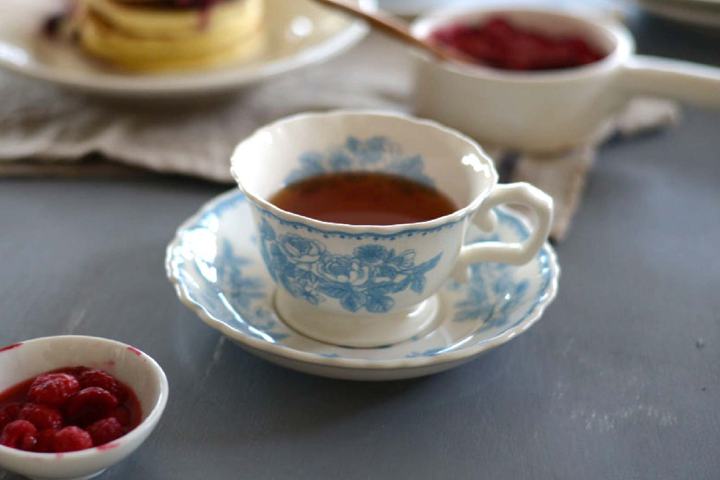 Still Rose Teacup and Saucer