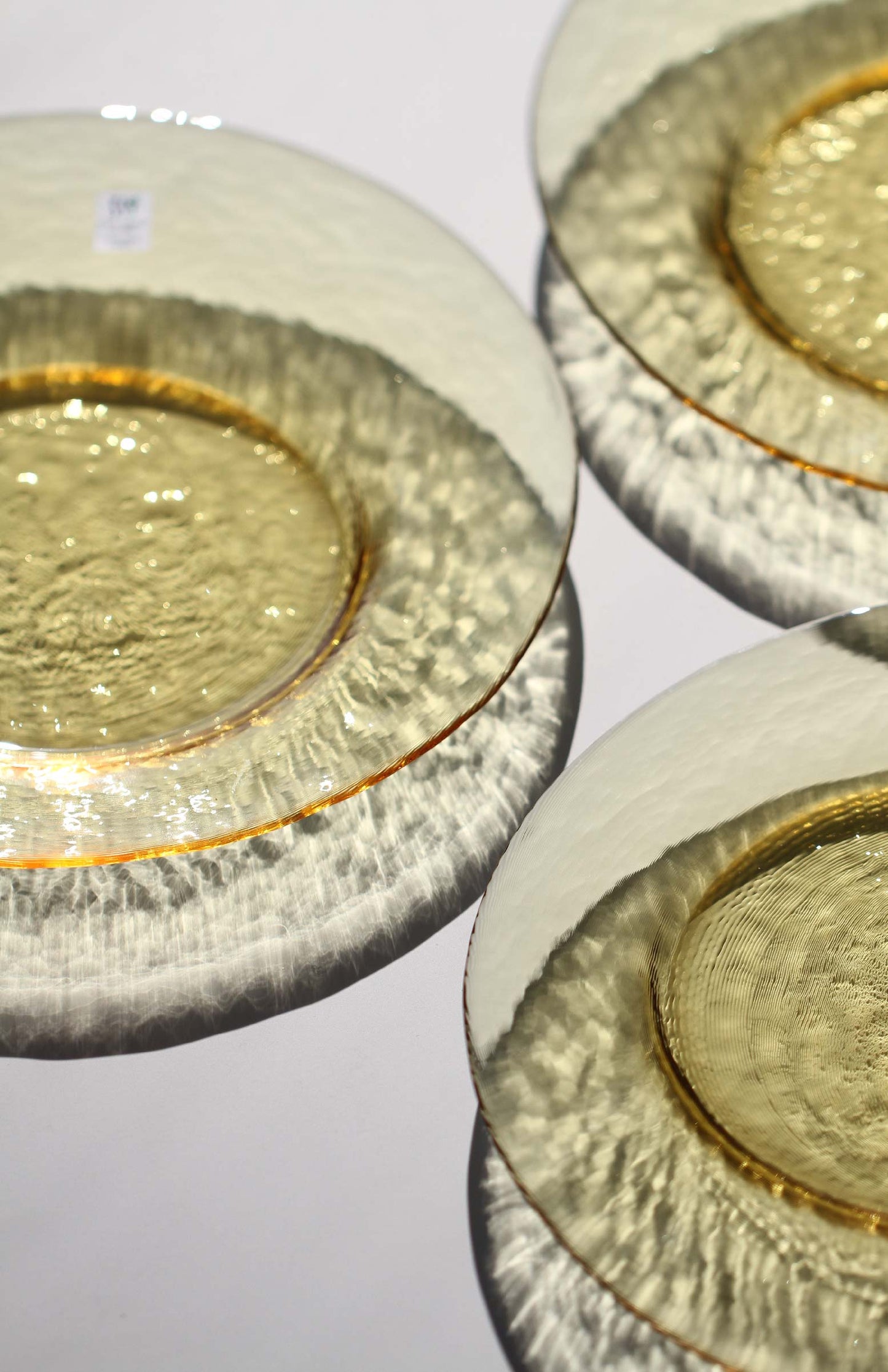 Toyo-Sasaki Handcraft Glass Plate — Yellow