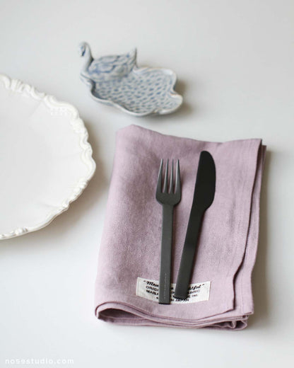 100% Linen Kitchen Cloth (Mauve Purple)