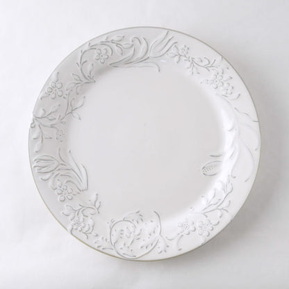 Vintage Style Botanical Wide Rim Dinner Plate