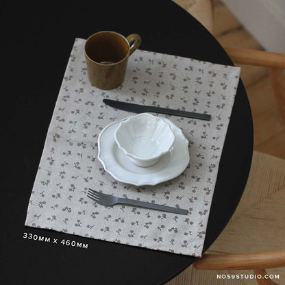 Flower Pattern Placemat / Lunch Mat / Tea Towel