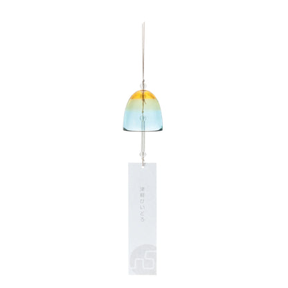 Handcrafted Japanese Glass Wind Chime — Moon White