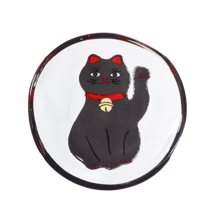 Medetamono Lucky Cat Mini Glass Plates