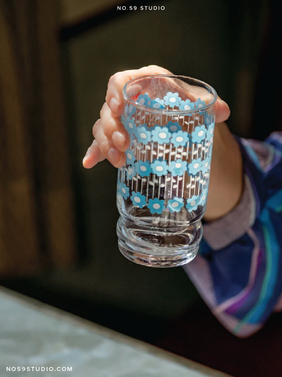 【Limited Edition】Aderia Retro Pair Glass Gift Set – Baby's Breath (Pink & Blue)