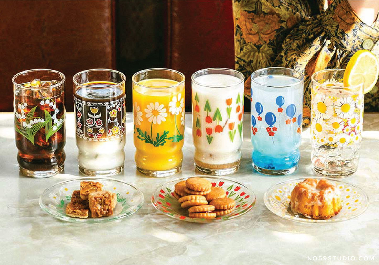 Aderia Retro Arrange Tumblers — 6 Styles Available