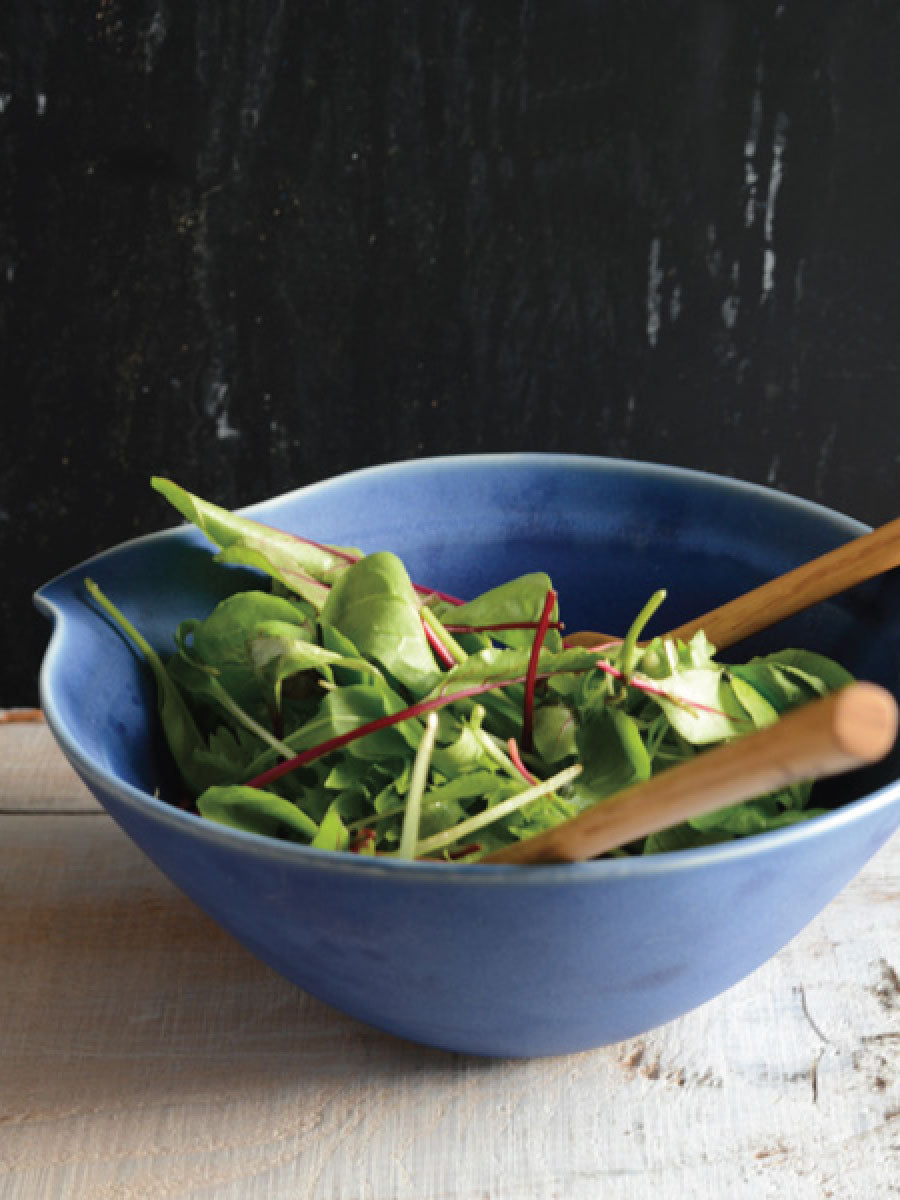 Sea Blue Lipped Serving Bowl