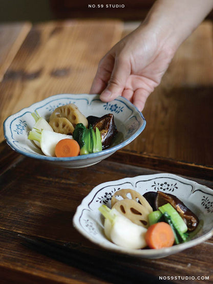 Cachet Flower-Patterned Bowl