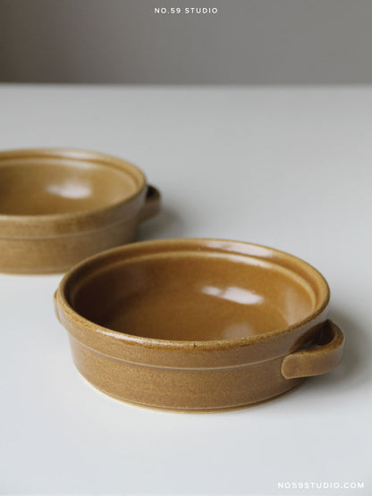 Cannelle Round Baking Dish – Caramel