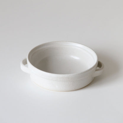 Cannelle Round Baking Dish – White