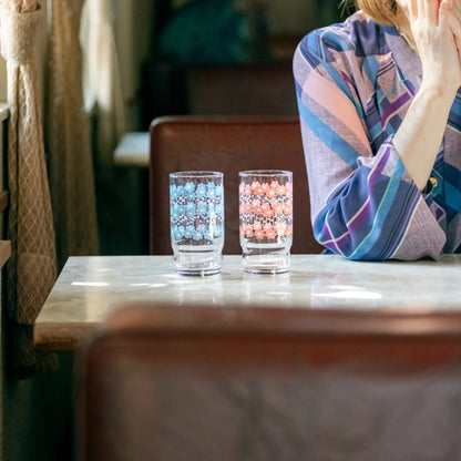 【Limited Edition】Aderia Retro Pair Glass Gift Set – Baby's Breath (Pink & Blue)