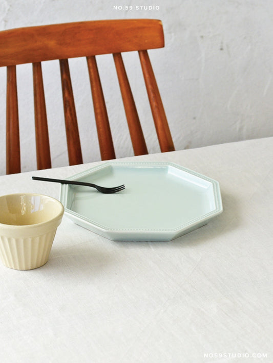 Gatis Octagonal Plate L — Light Mint